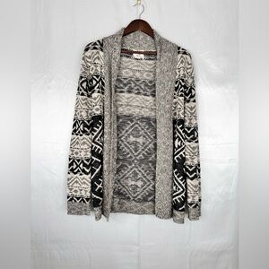 Hippie Rose Black and White Knit Cardigan‎ Size Large